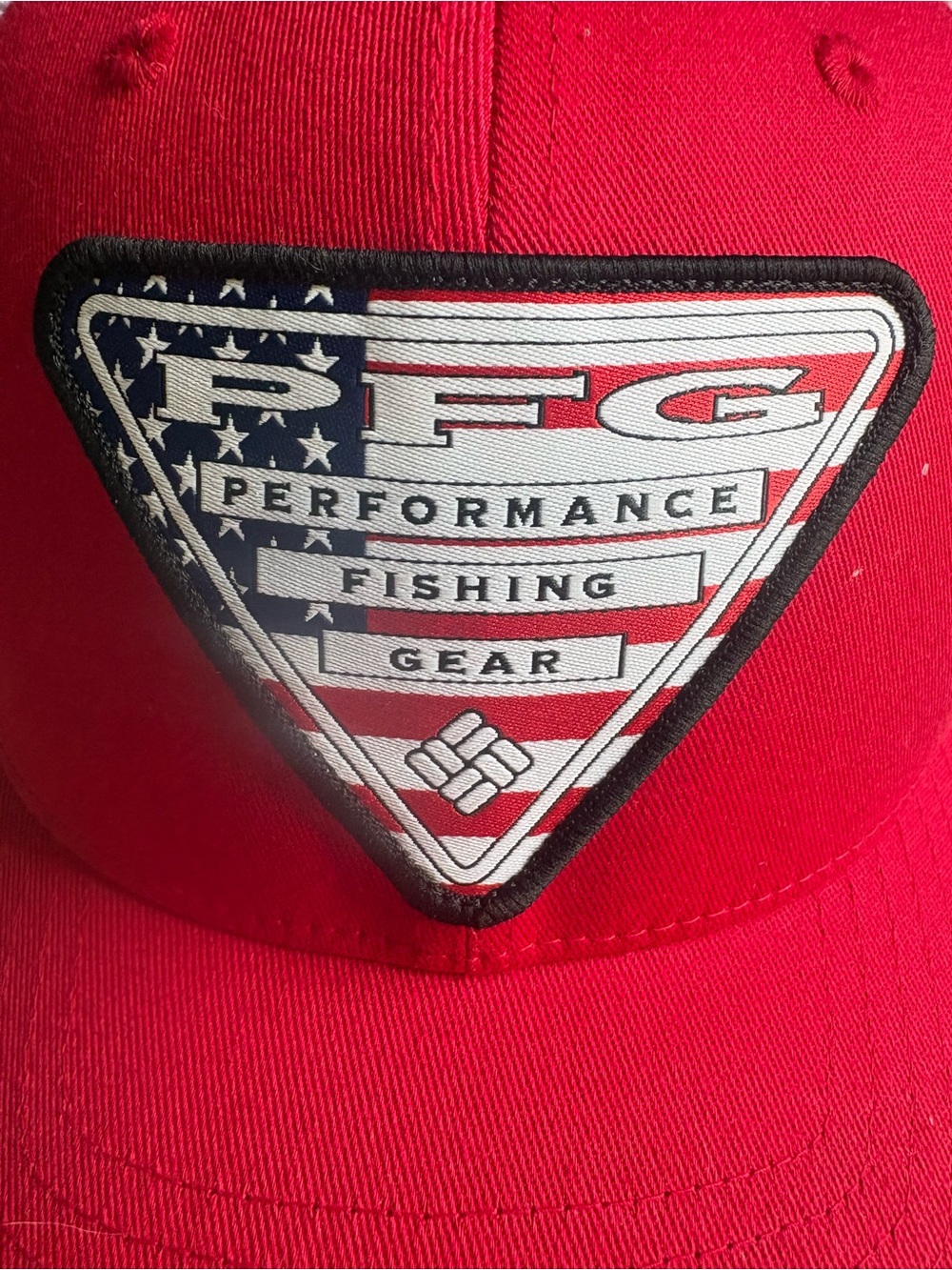 Columbia Red and White PFG Performance Fishing Gear Trucker Hat - Picture 2 of 6
